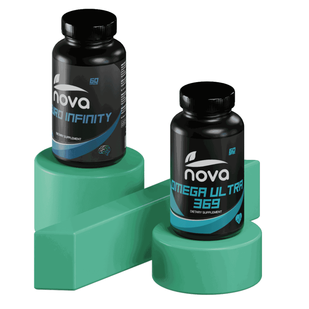Frascos Nova Neuro Infinity y Nova Omega Ultra 369
